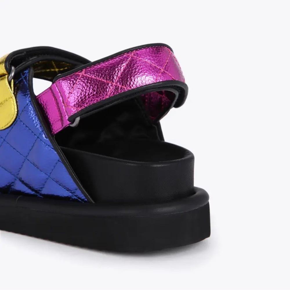 Kurt Geiger Gold and Blue Sandals Sporty Style - Picture 8 of 14